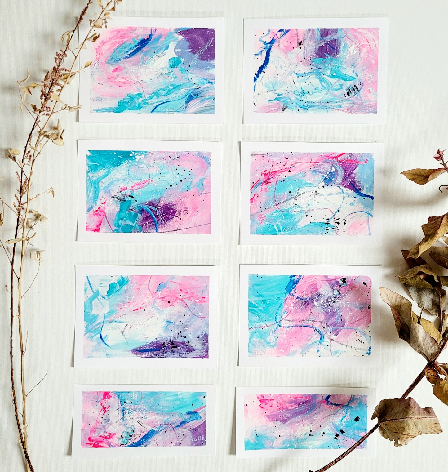 Sea Space Series I-VIII, 13x18 cm