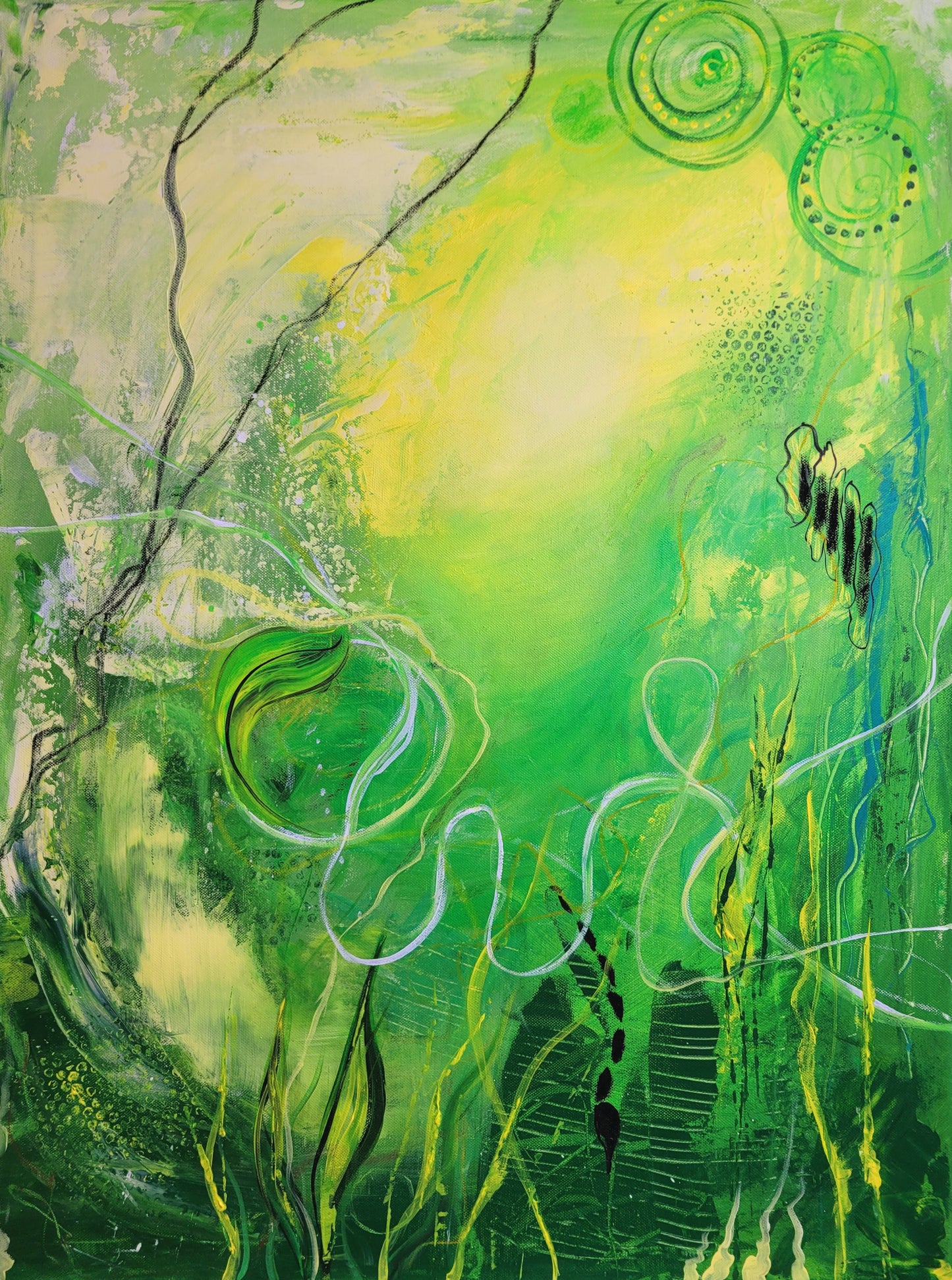 Dive into green, 80x60 cm