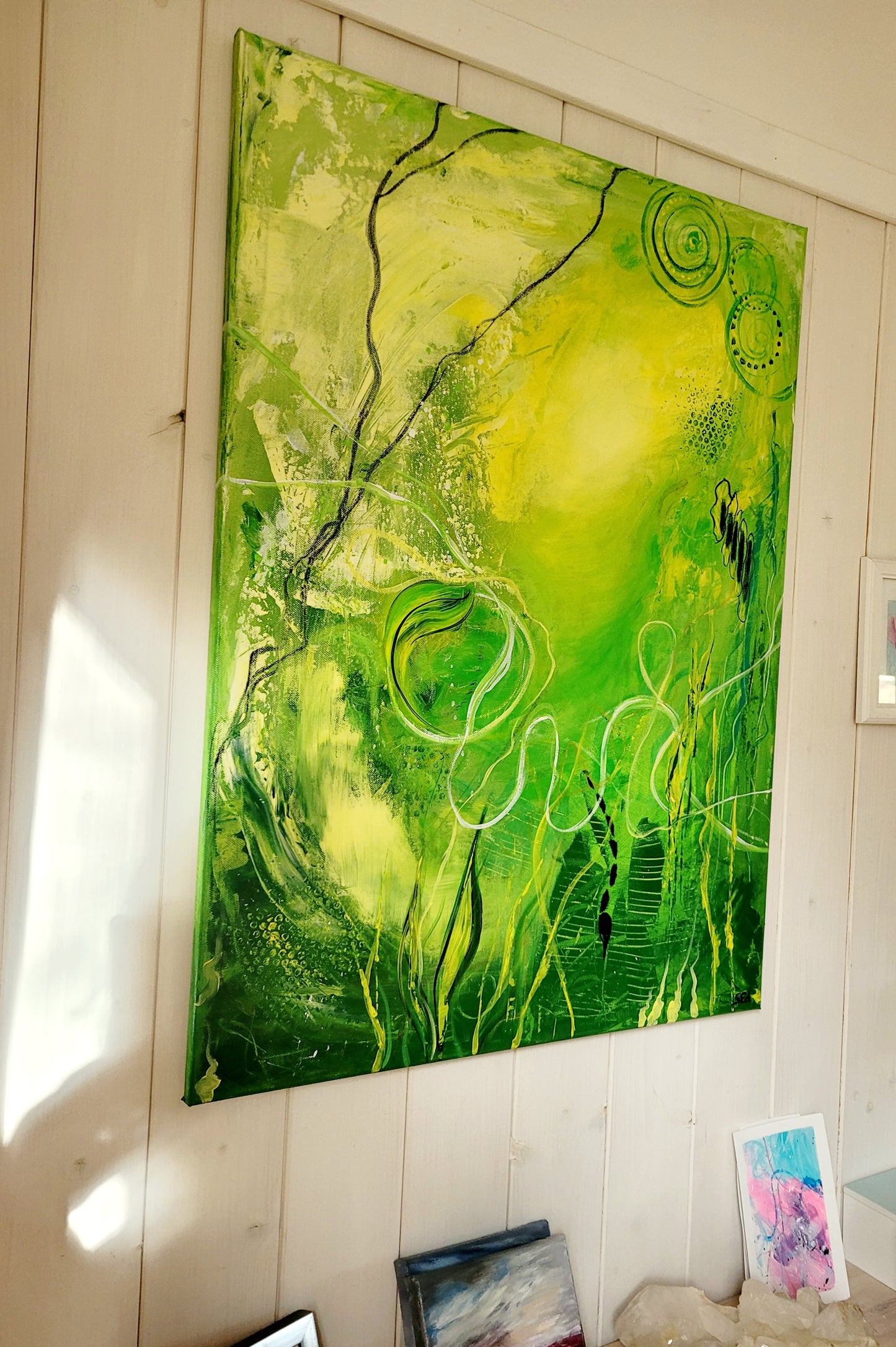 Dive into green, 80x60 cm