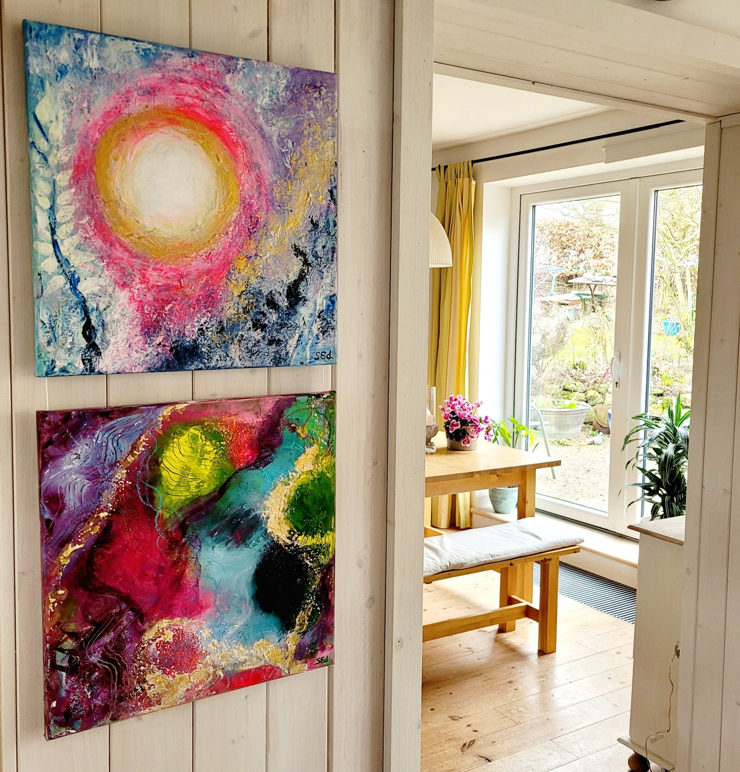 Crimson heaven, 40x40cm