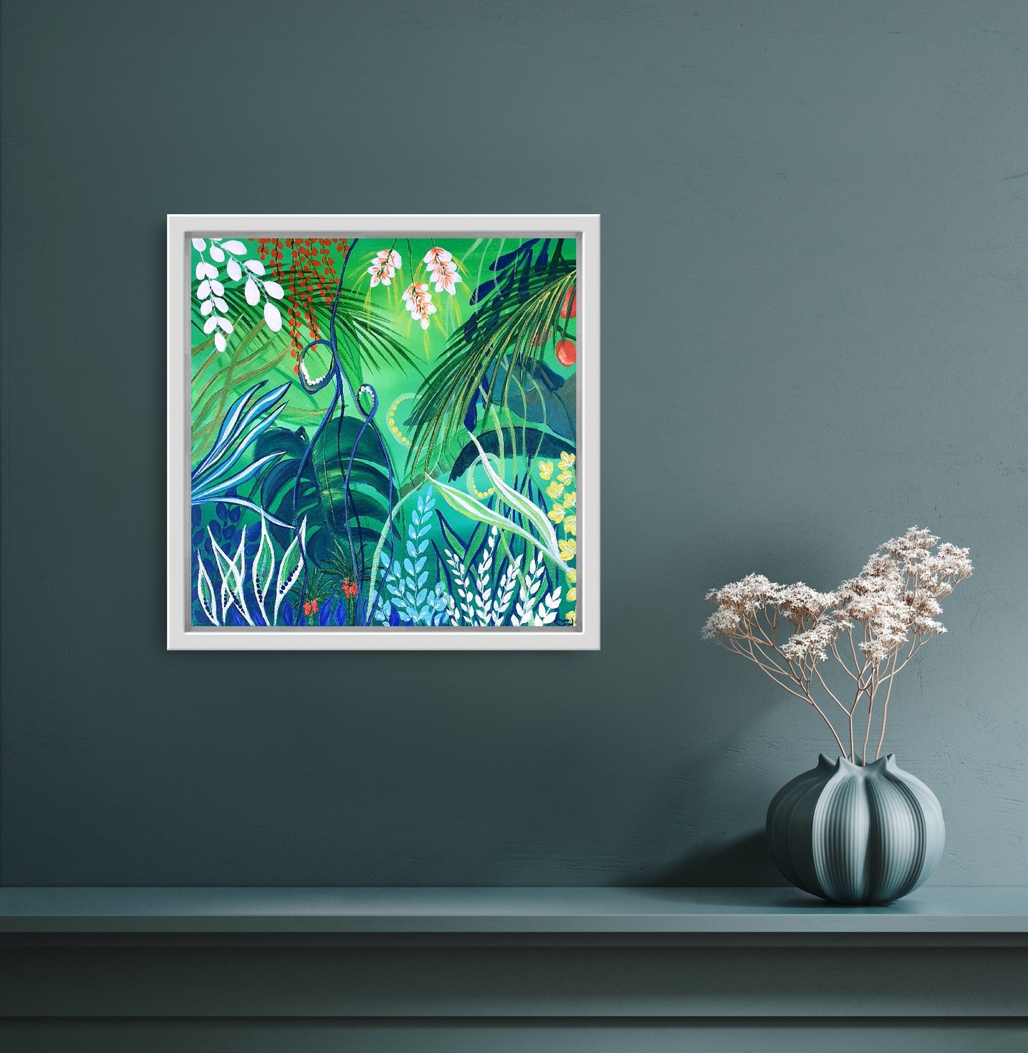 Green jungle II, 40x40 cm