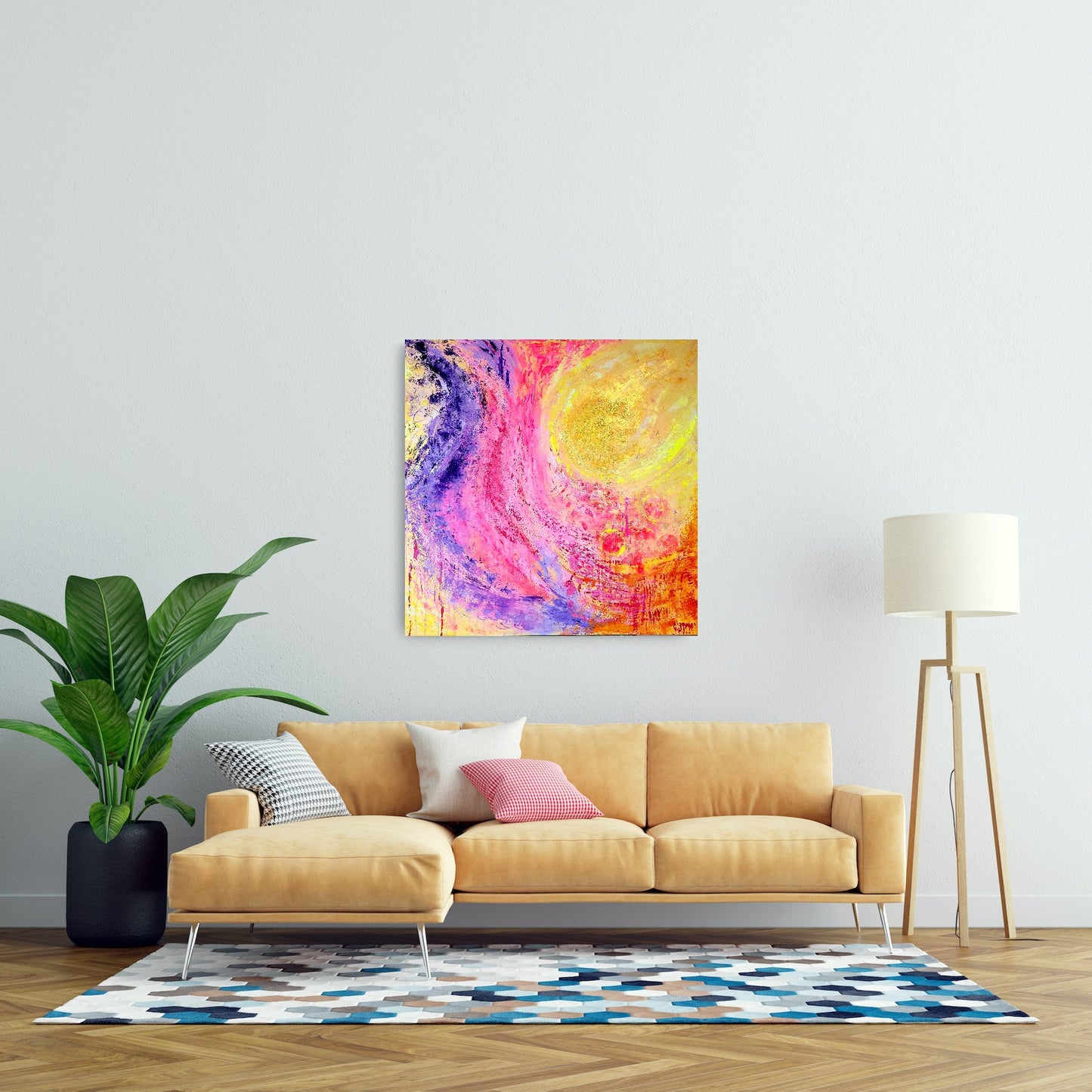 Golden coast, 90x90 cm