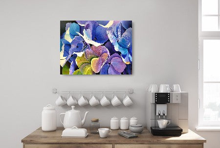 Light on blue Hydrangea, 60x80 cm