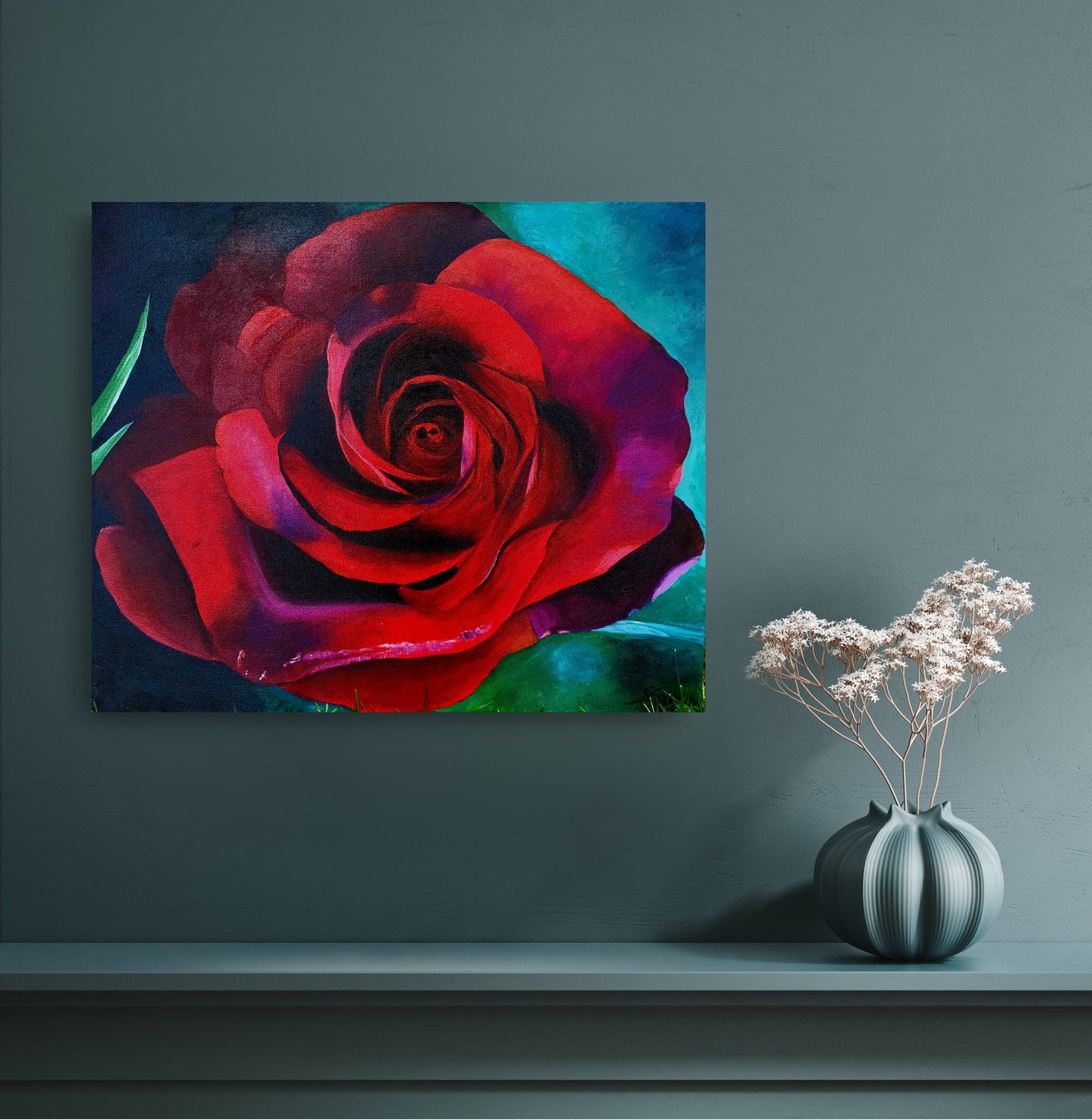 Red red rose, 50x60 cm