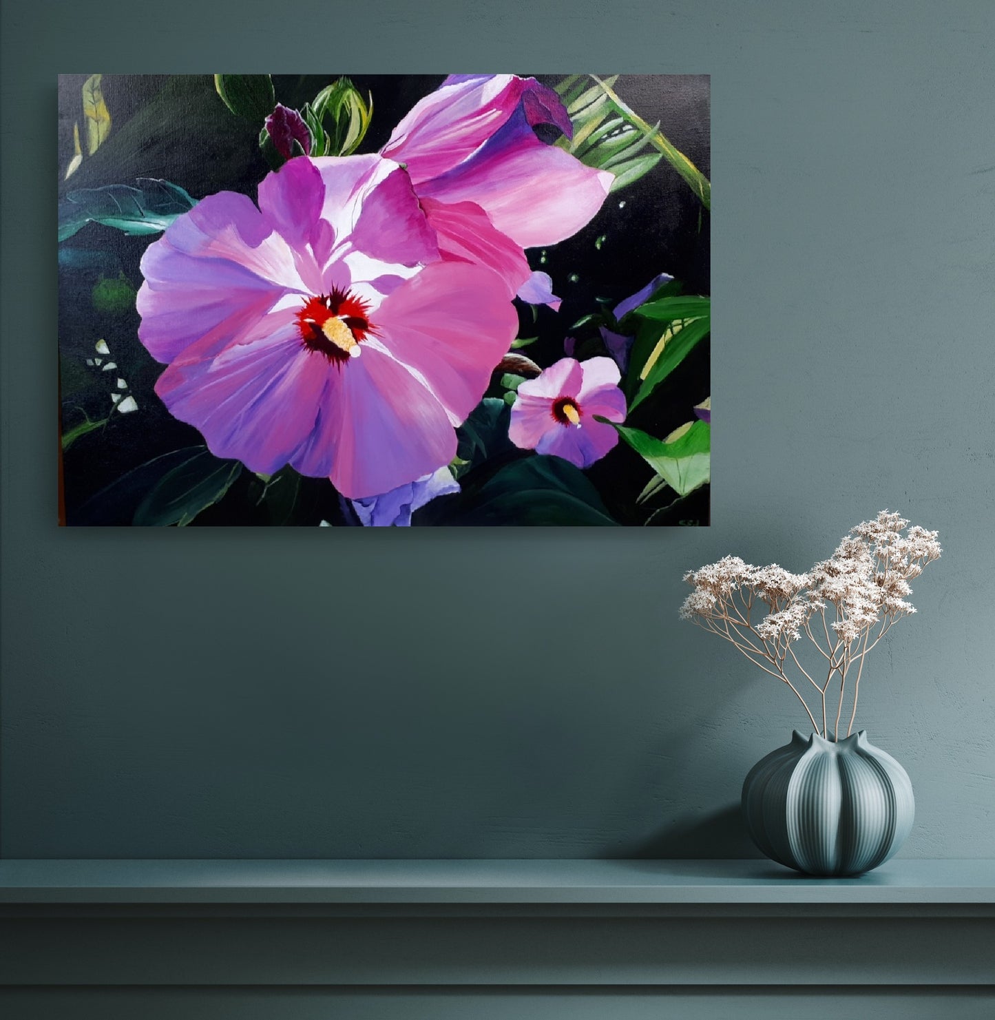 'Sueño de hibisco', 50x70cm