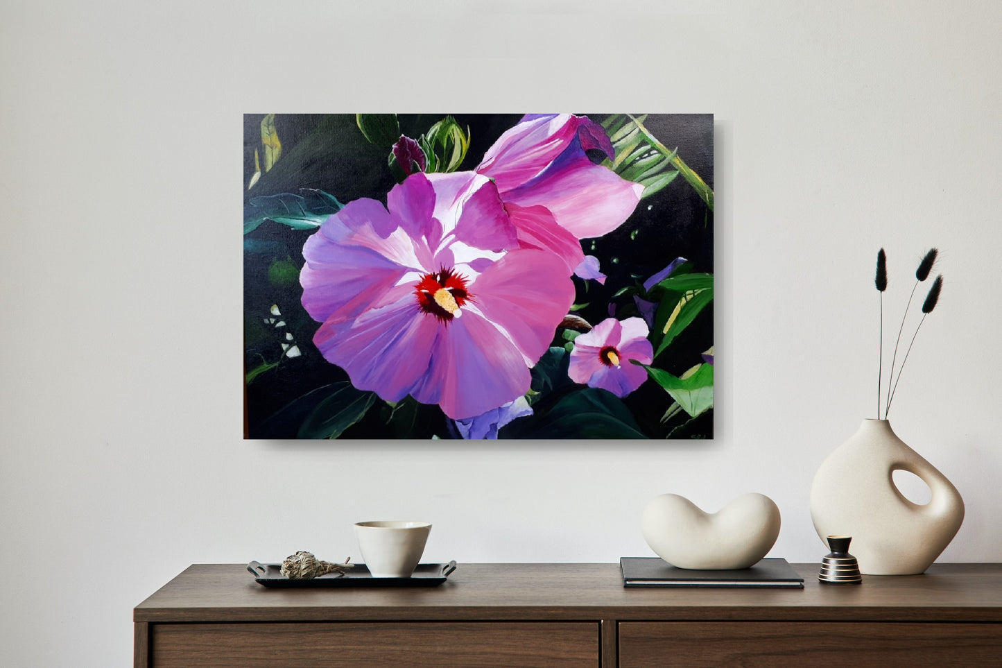 'Sueño de hibisco', 50x70cm