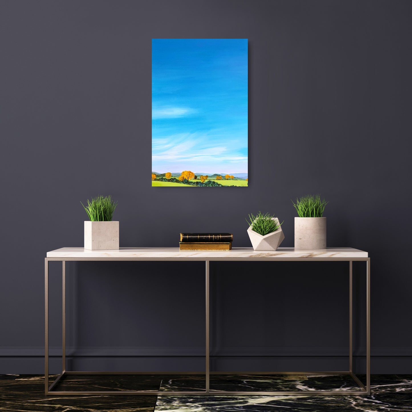 Landscape towards Aachen, 40x60 cm