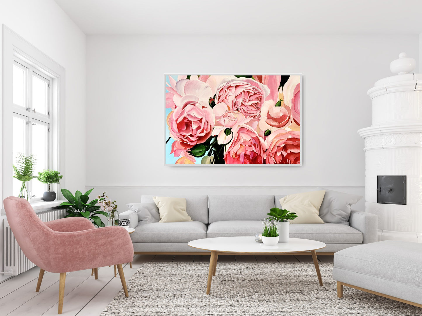 Abundancia de rosas trepadoras, 80x120 cm