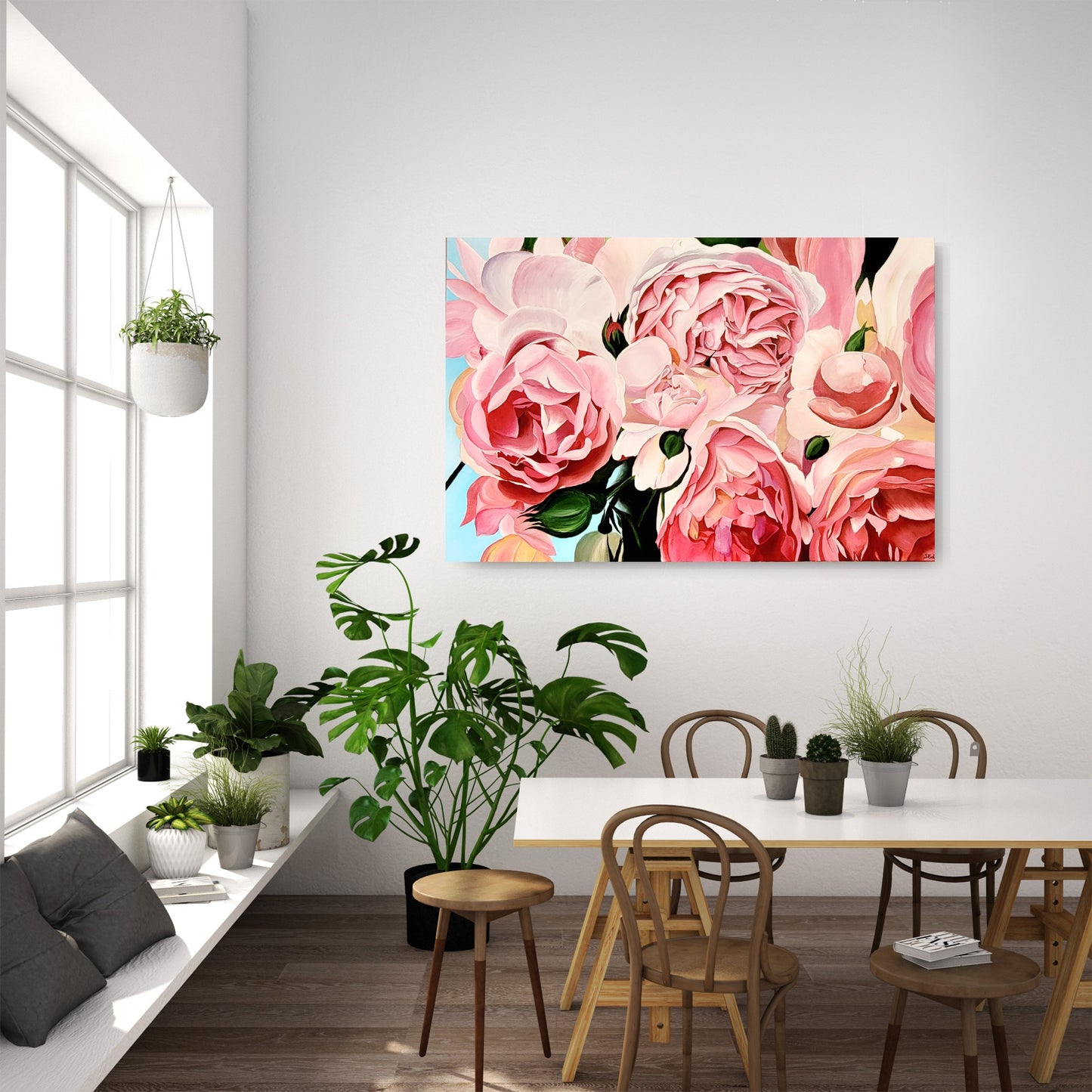 Abundancia de rosas trepadoras, 80x120 cm