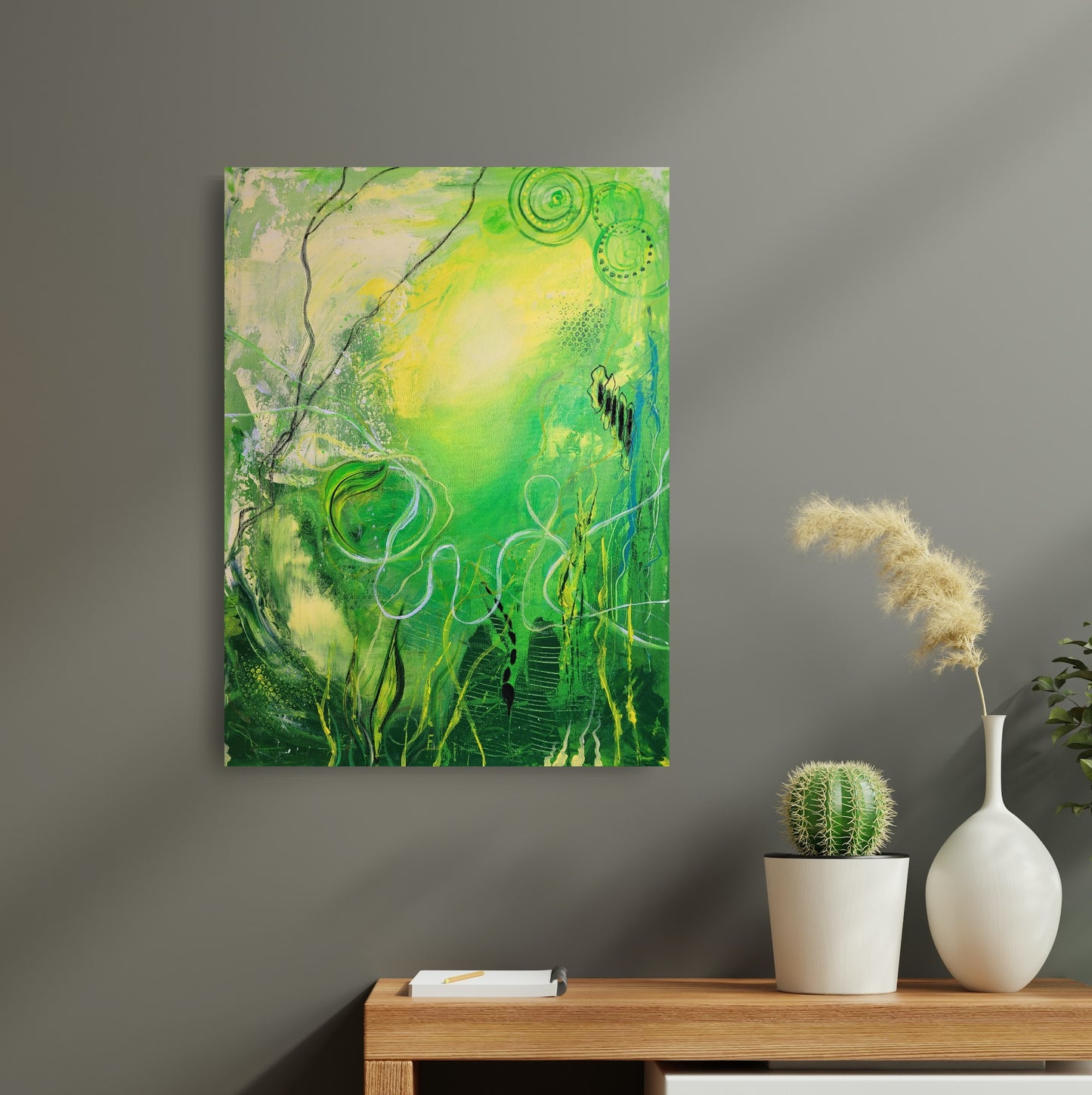 Dive into green, 80x60 cm