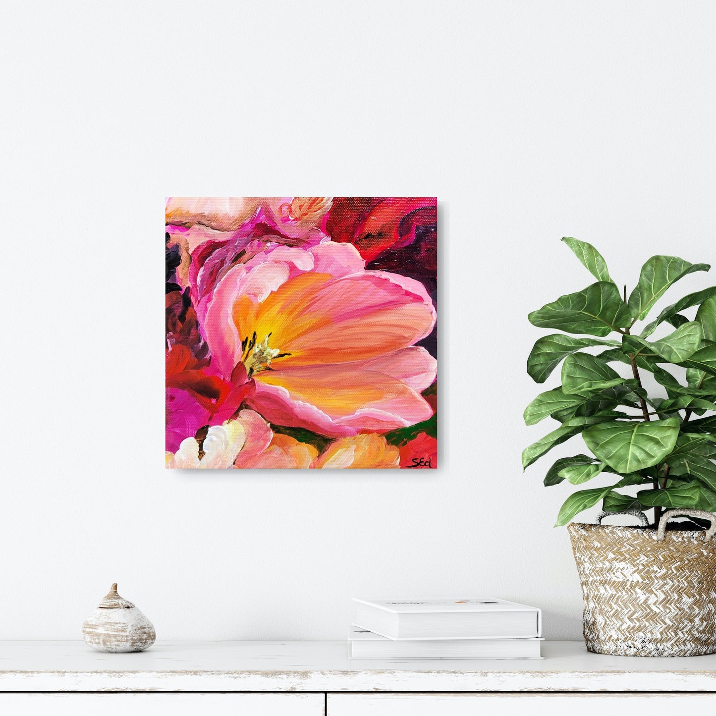 Valentine bloom II, 20x20 cm