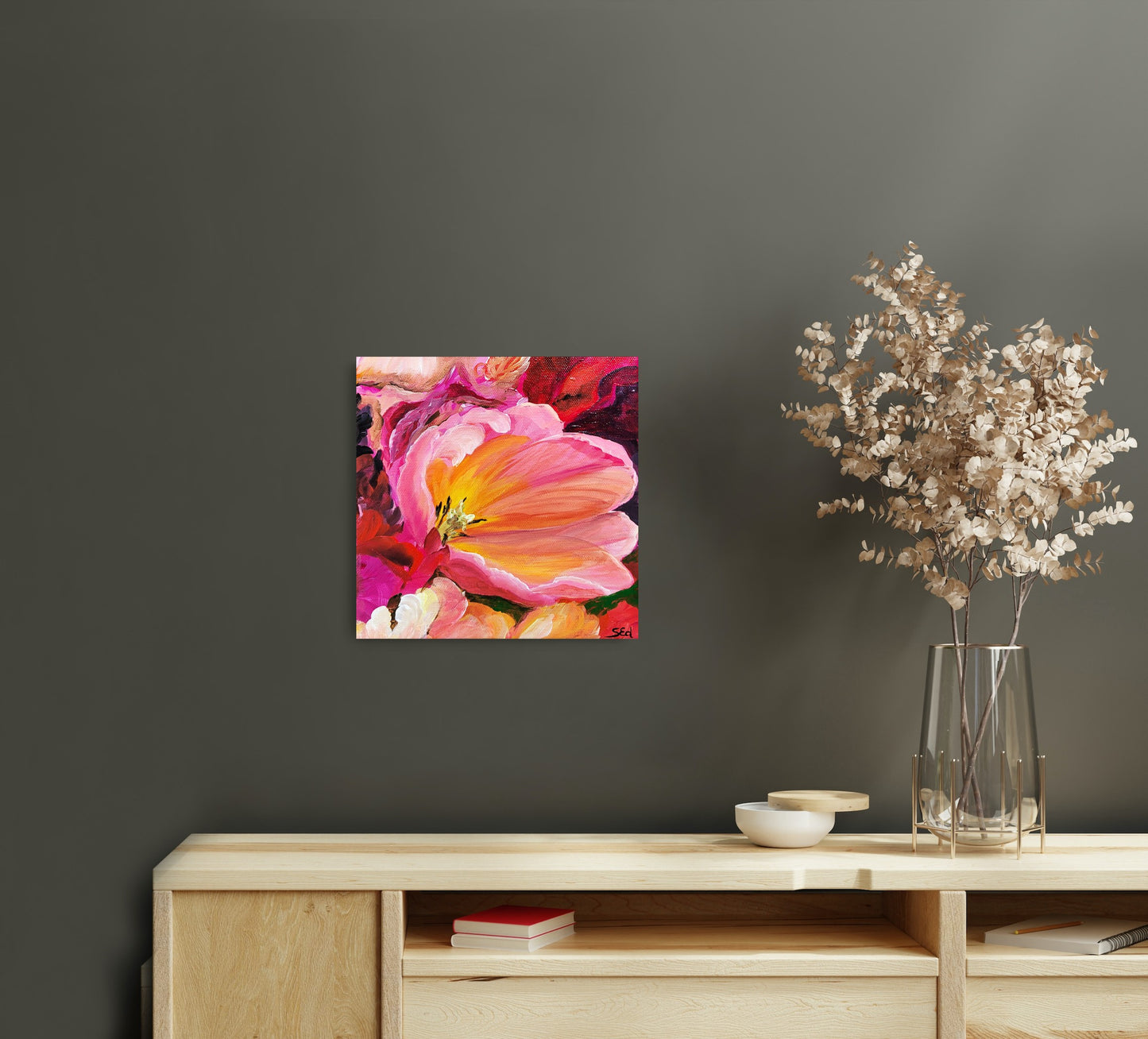 Valentine bloom II, 20x20 cm