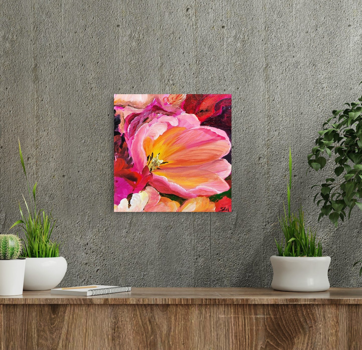 Valentine bloom II, 20x20 cm