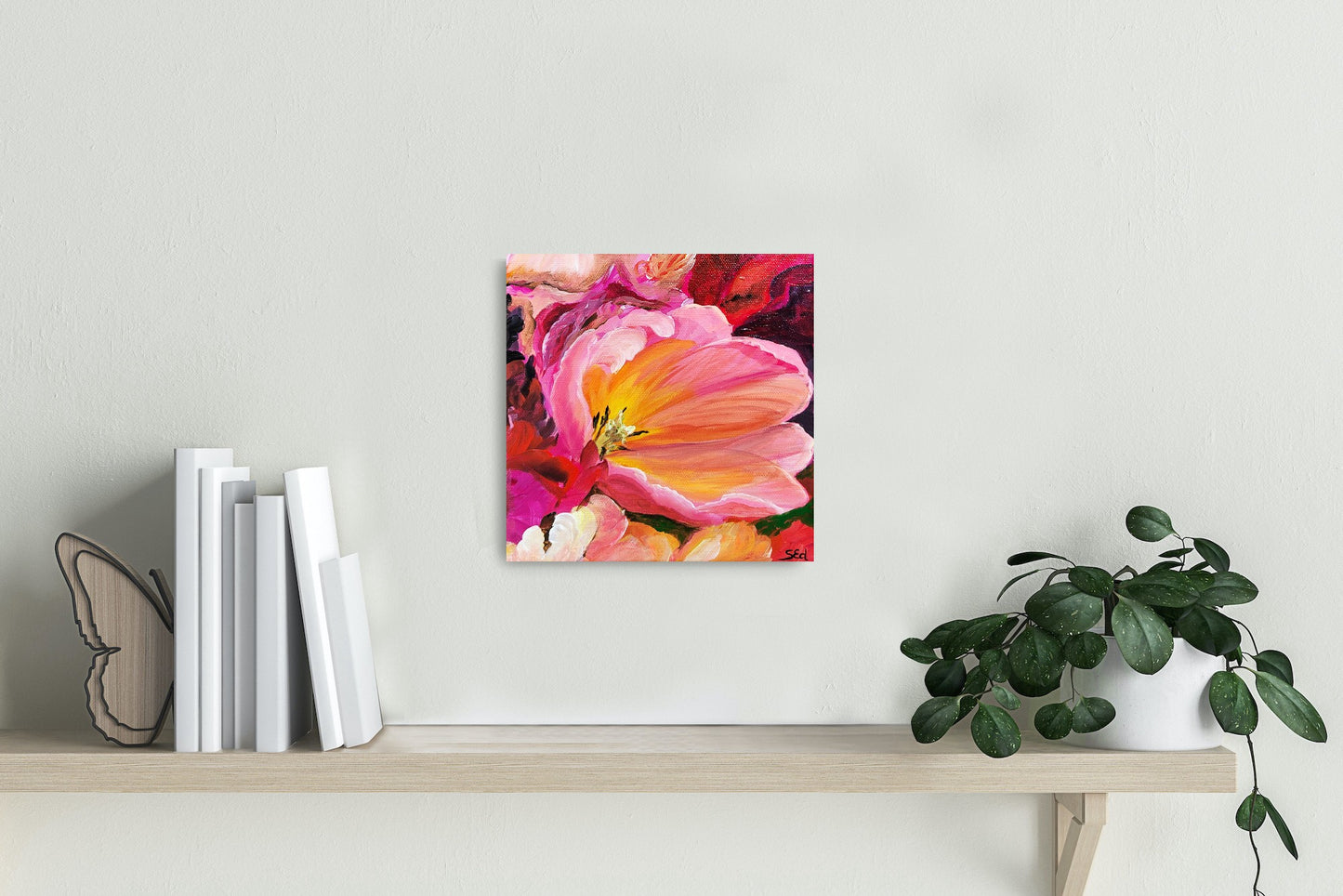 Valentine bloom II, 20x20 cm