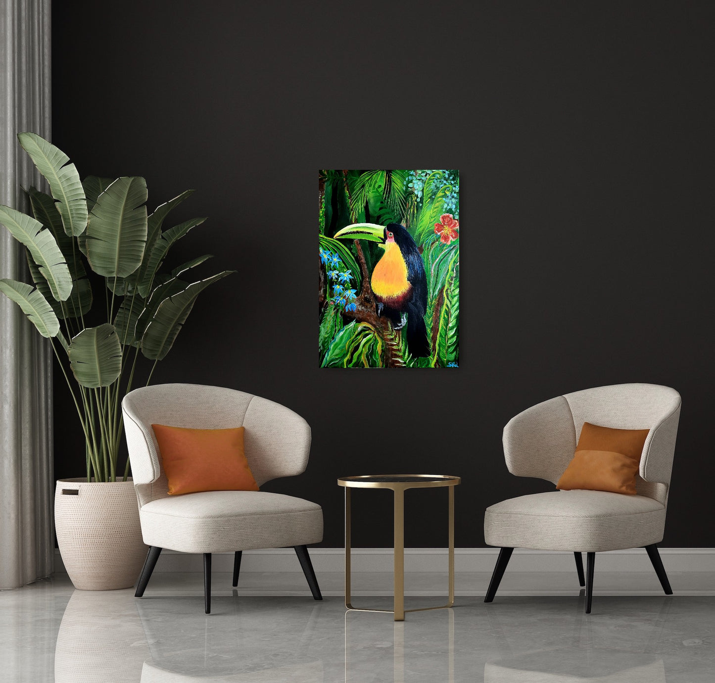 Jungle tucan, 70x50 cm