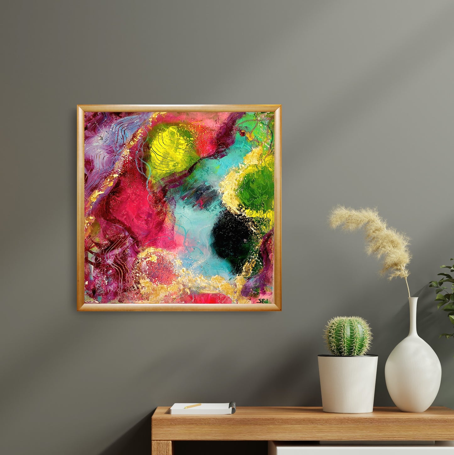 Crimson heaven, 40x40cm