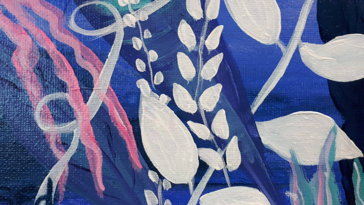 Blue jungle I, 40x40 cm Kunst & Unterhaltung sylviaeder-art