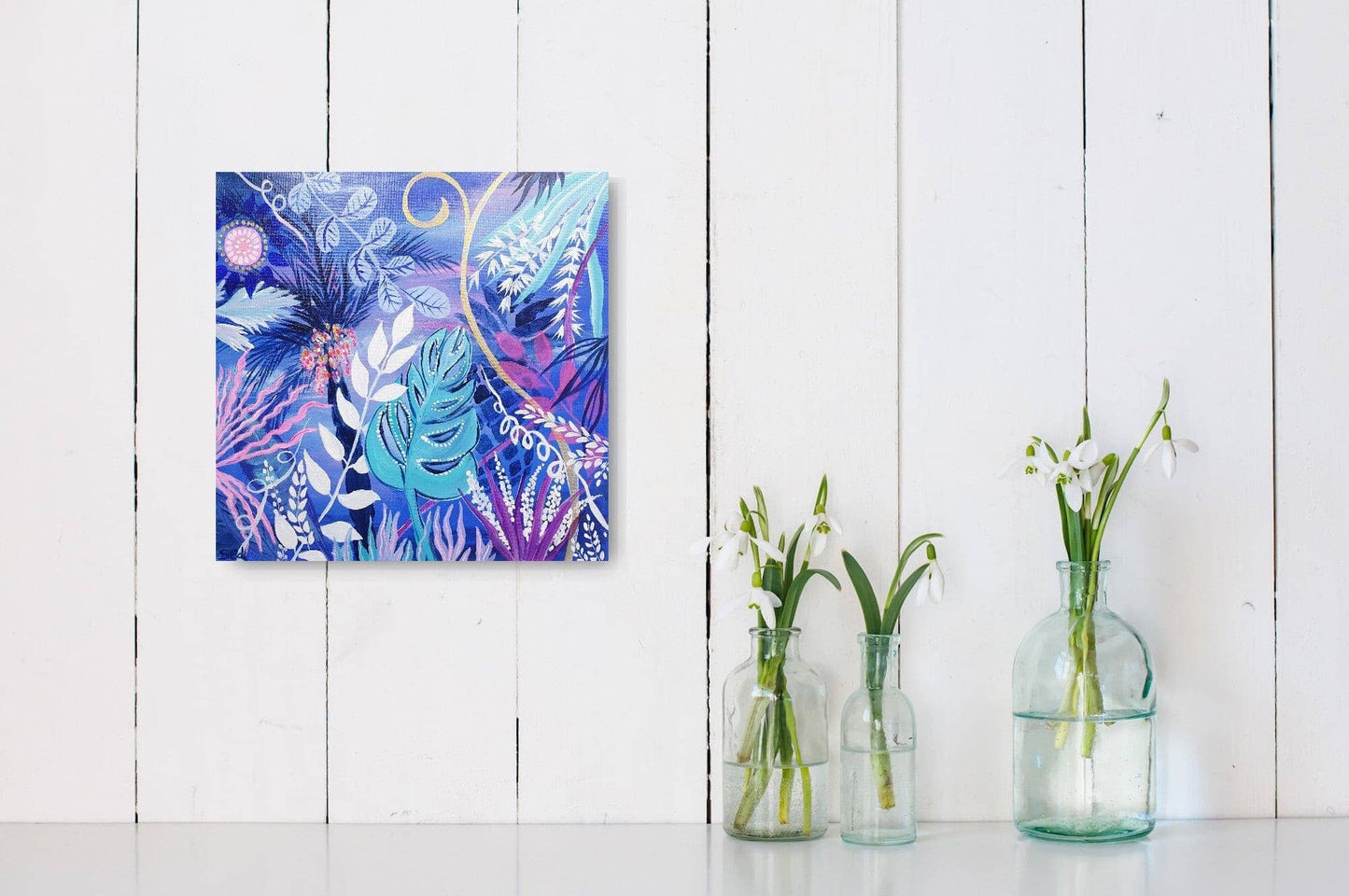 Blue jungle I, 40x40 cm Kunst & Unterhaltung sylviaeder-art