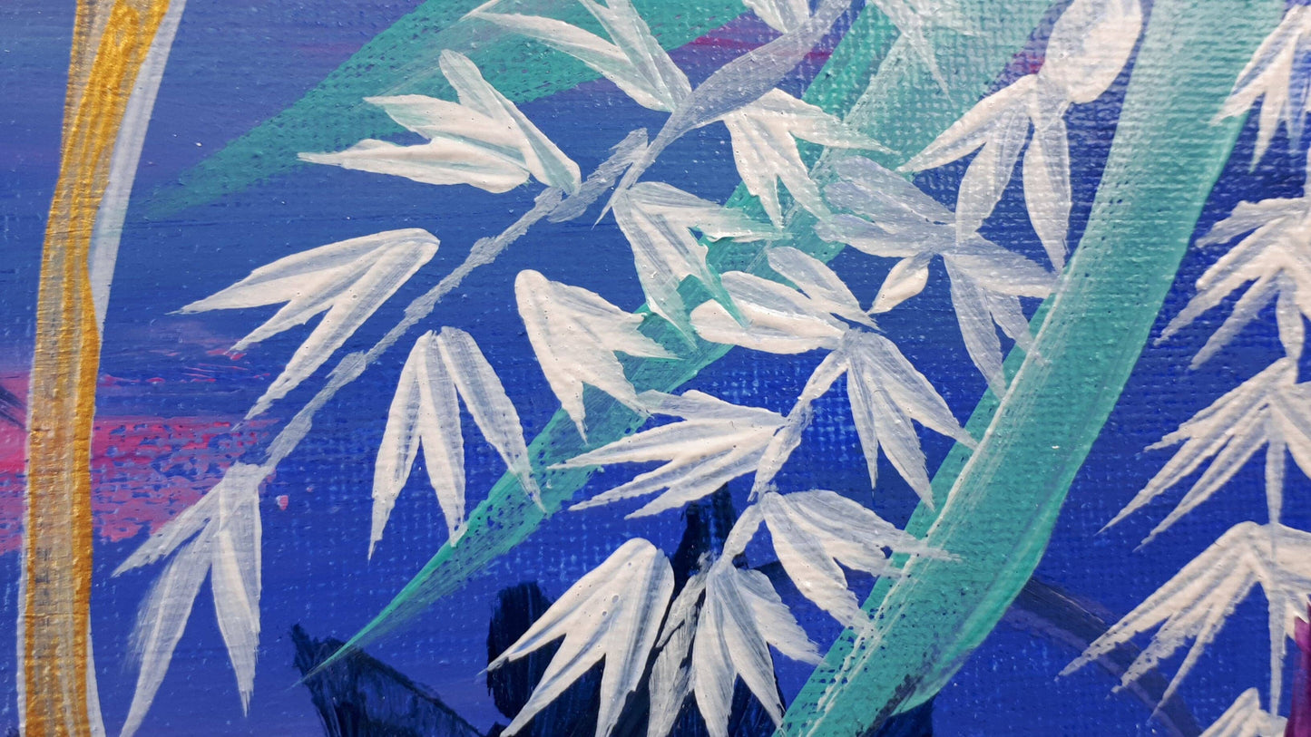 Blue jungle I, 40x40 cm Kunst & Unterhaltung sylviaeder-art