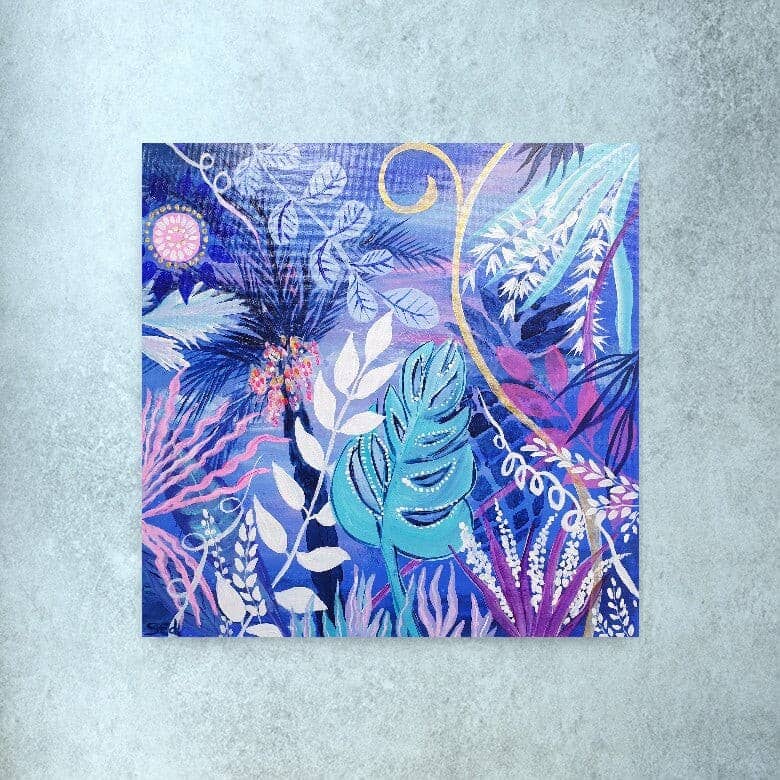 Blue jungle I, 40x40 cm Kunst & Unterhaltung sylviaeder-art