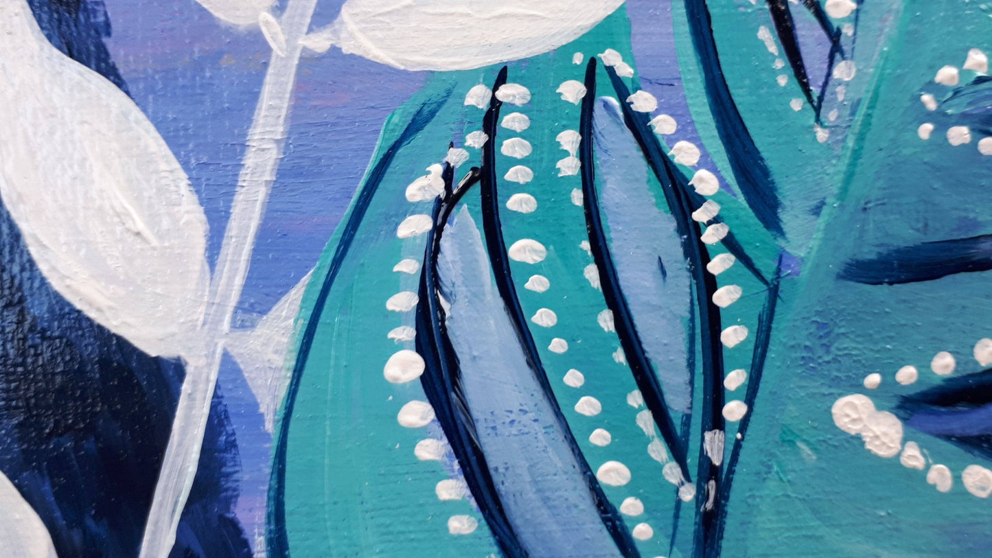 Blue jungle I, 40x40 cm Kunst & Unterhaltung sylviaeder-art