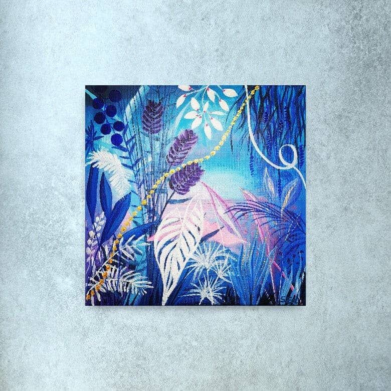 Blue jungle III, 40x40 cm Kunst & Unterhaltung sylviaeder-art