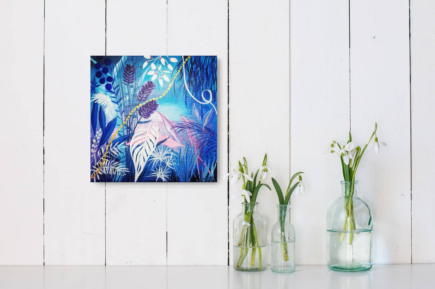 Blue jungle III, 40x40 cm Kunst & Unterhaltung sylviaeder-art