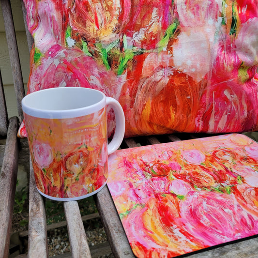 Mousepad and Cup ´Filed of tulips´