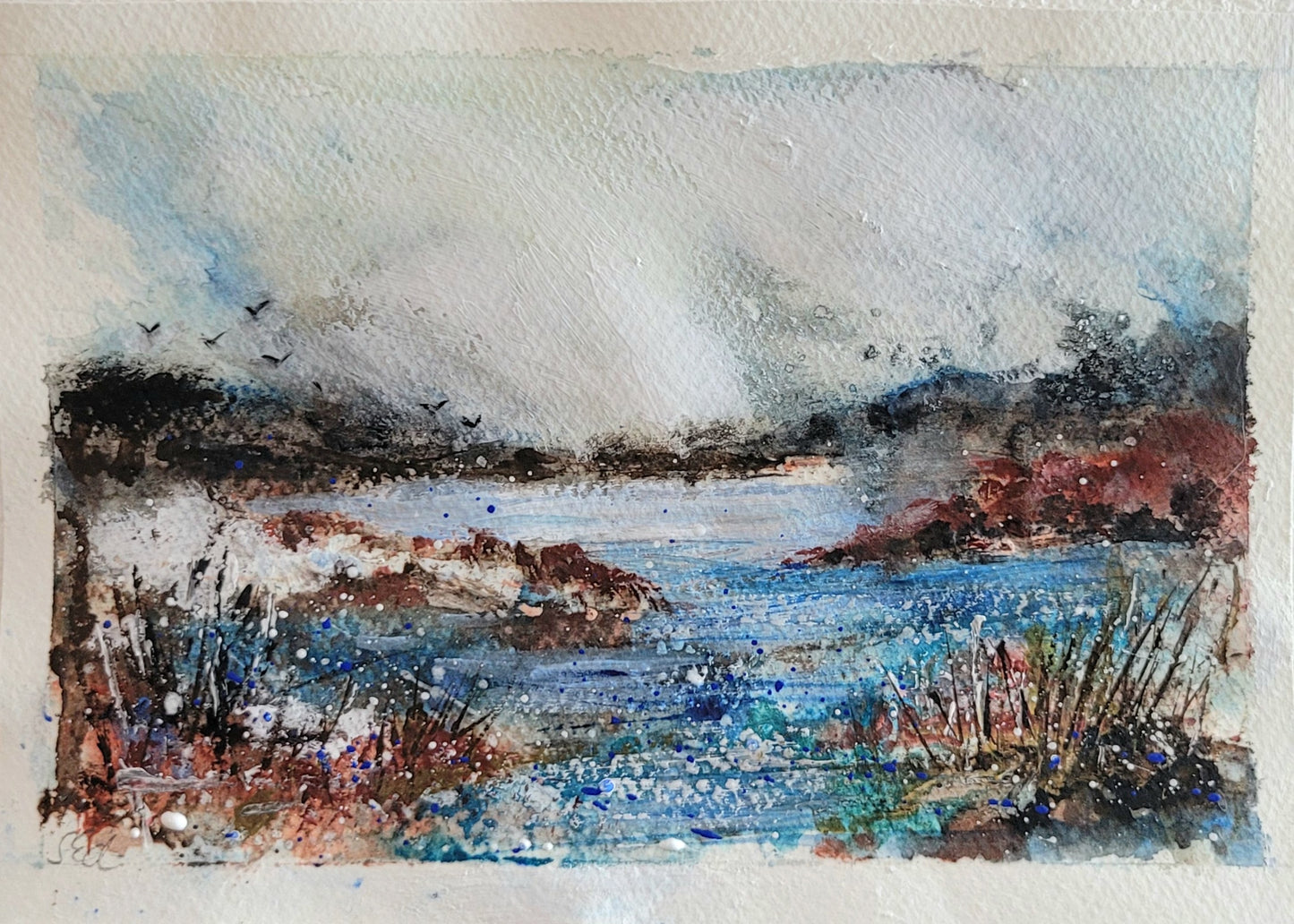 Watercolor ´In the moors´, 15x21 cm