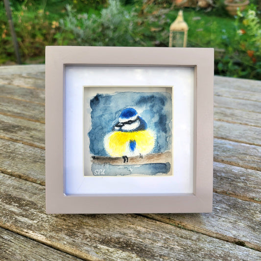 Watercolor, ´Little Blue´, 10x10cm