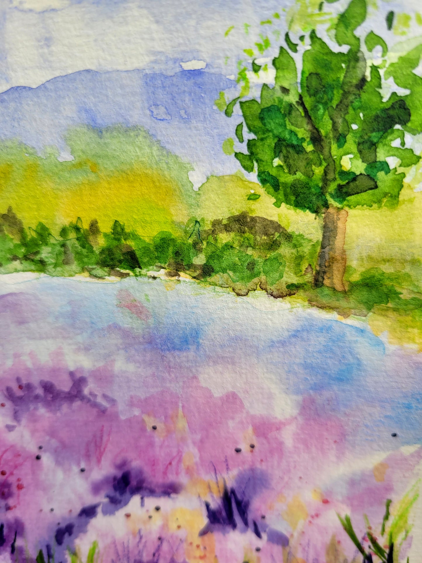 Watercolor ´Lavender dreams´ 15x20 cm