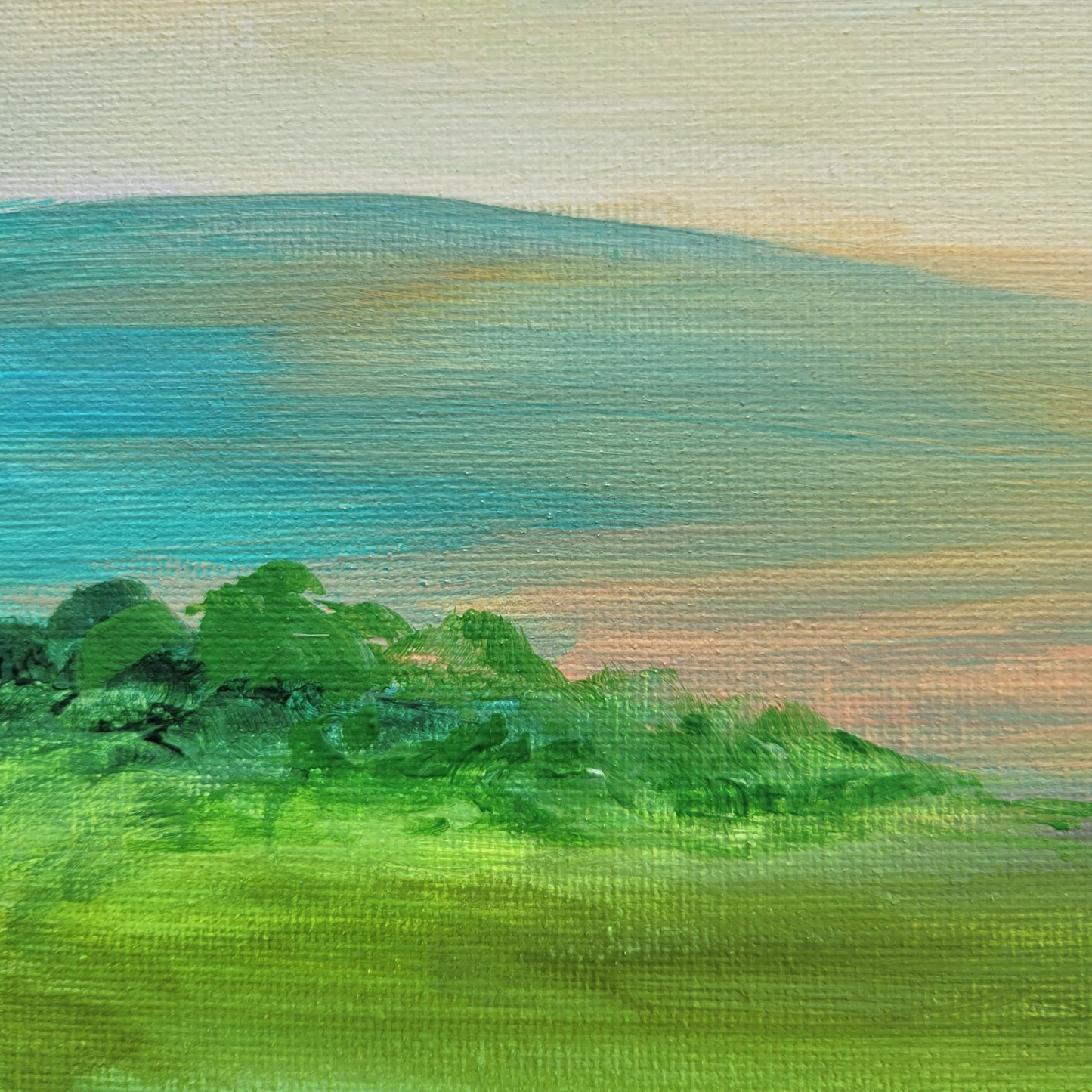 Blick ins Tal, (View into the valley) 30x30cm