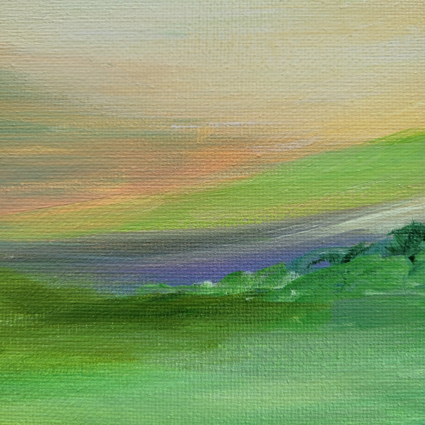 Blick ins Tal, (View into the valley) 30x30cm