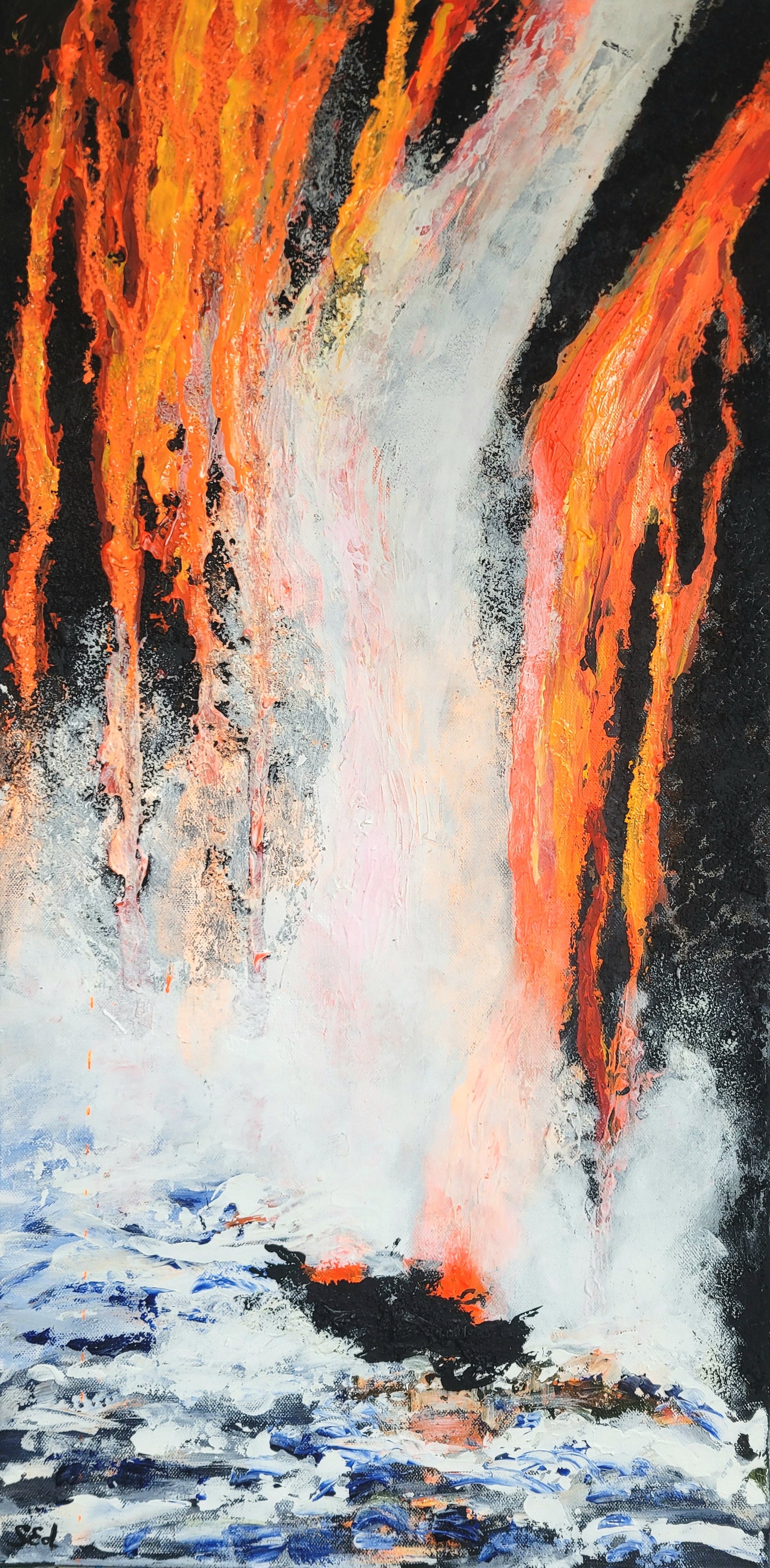 ´Kilauea lava flow´, 80x40 cm