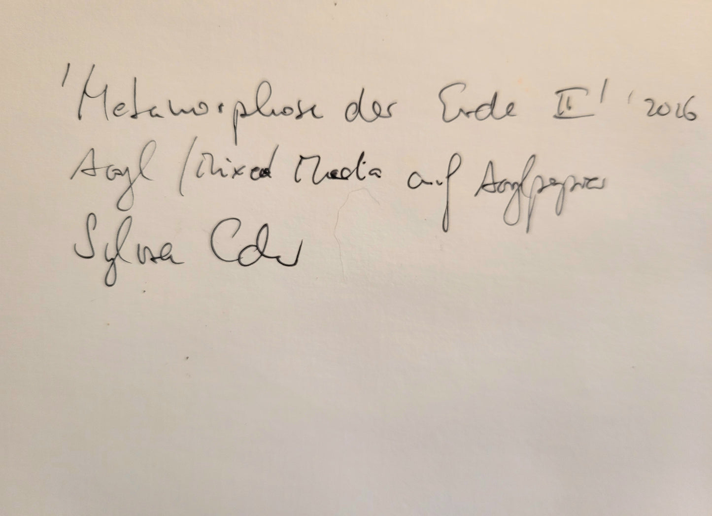 ´Metamorphosis of the earth´, Set of three each 24x18 cm