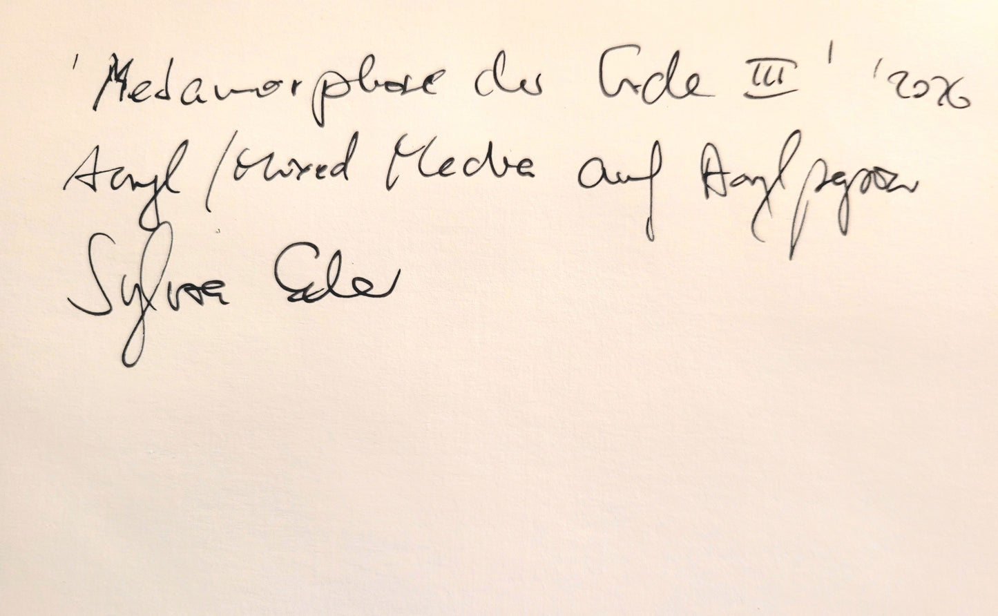 ´Metamorphosis of the earth´, Set of three each 24x18 cm