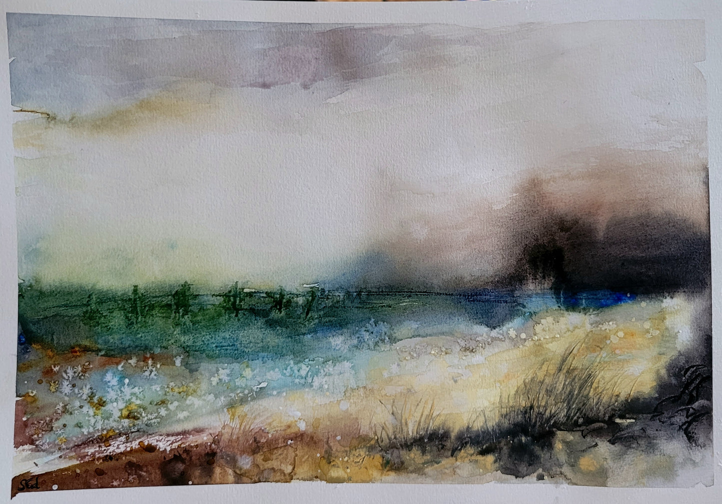 Watercolor ´Híking to where your soul takes you´,  20x30cm