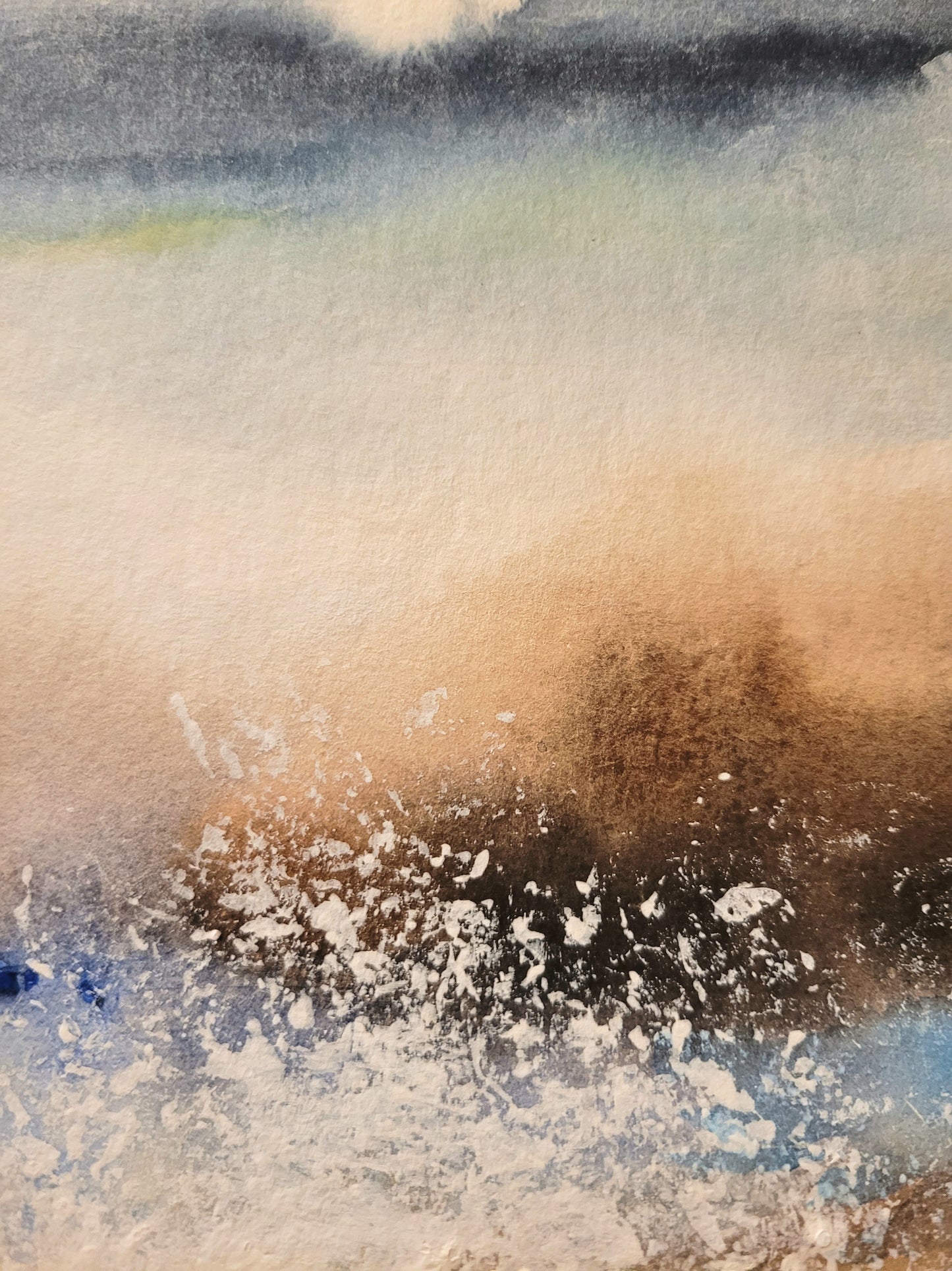 Watercolor ´Hiking the coastline´, 30x40cm