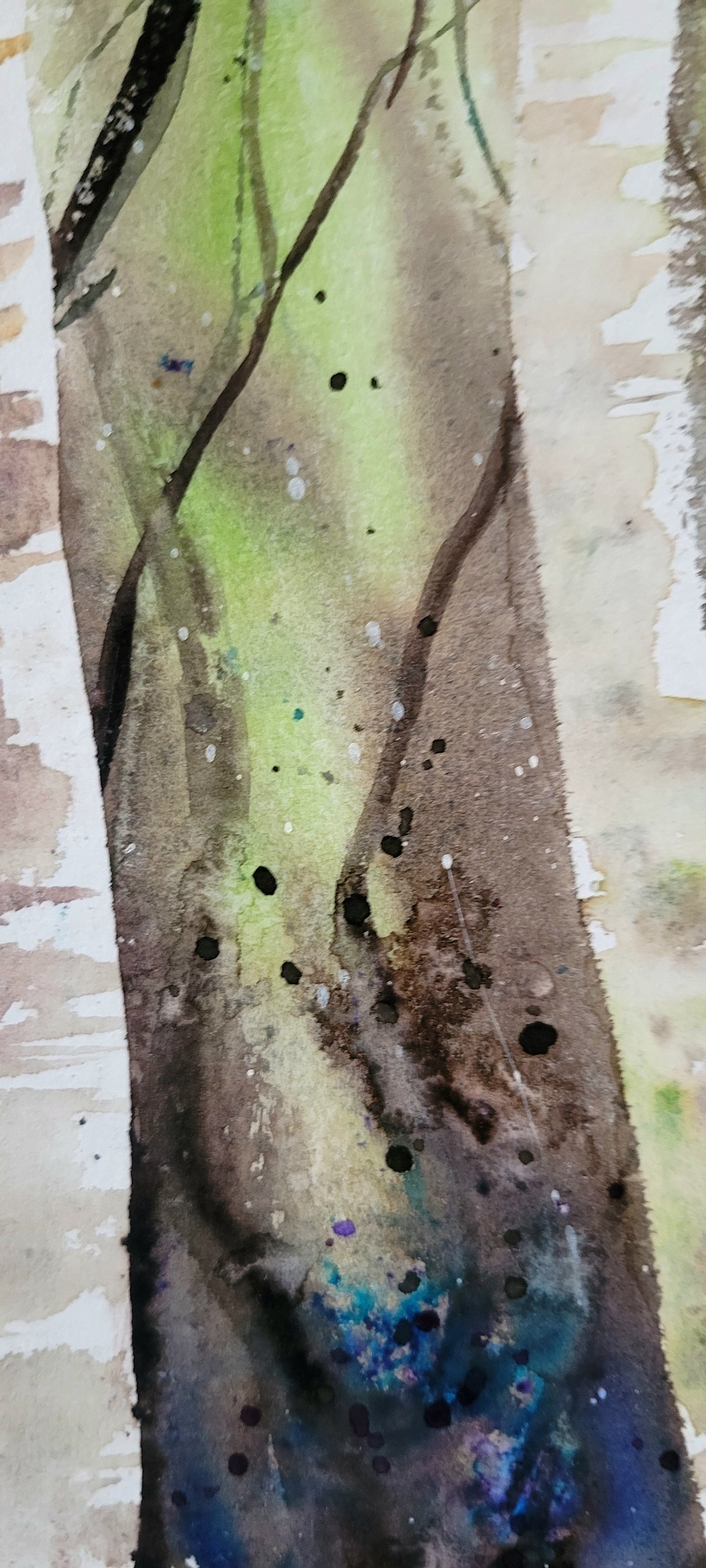 Watercolor ´Birchwoods´, 40x30cm