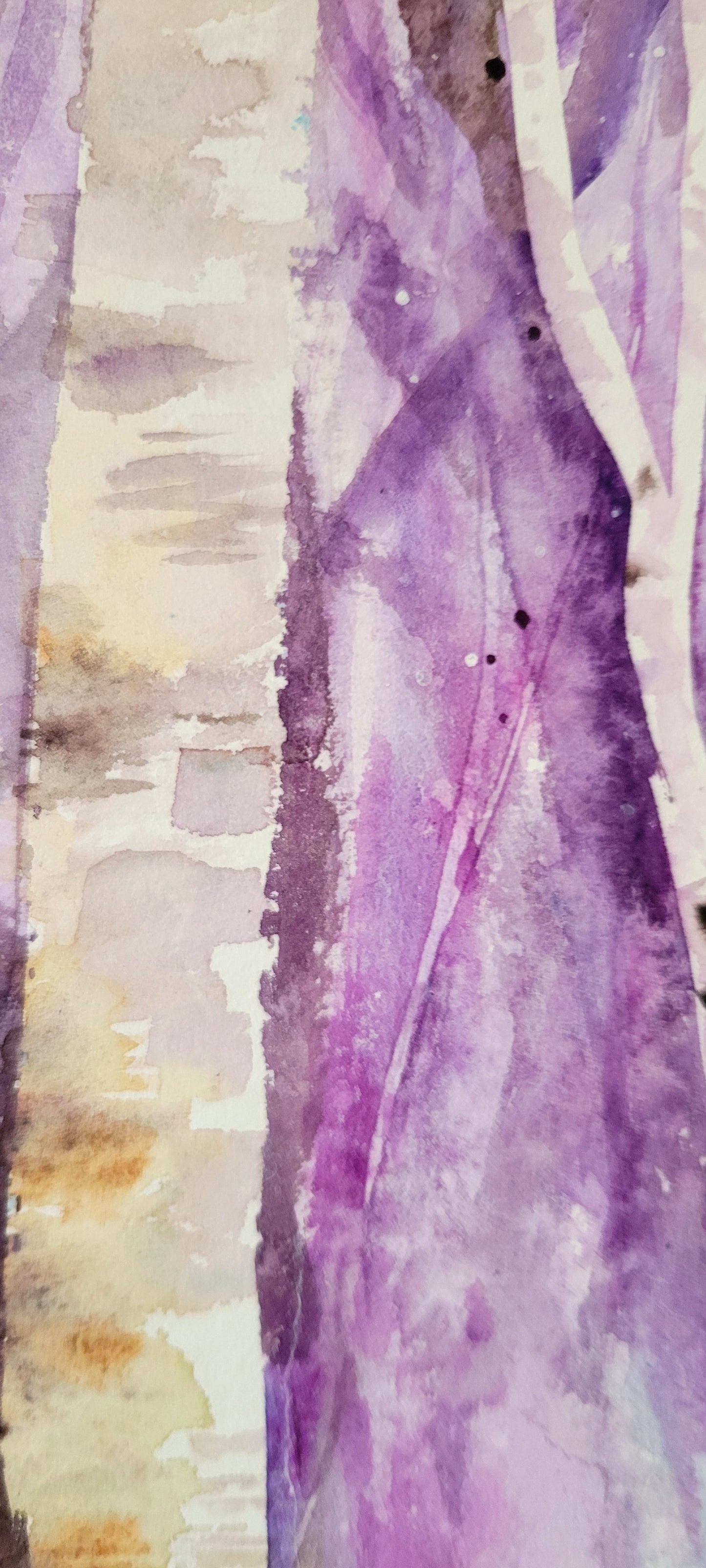 Watercolor ´Birchwoods´, 40x30cm