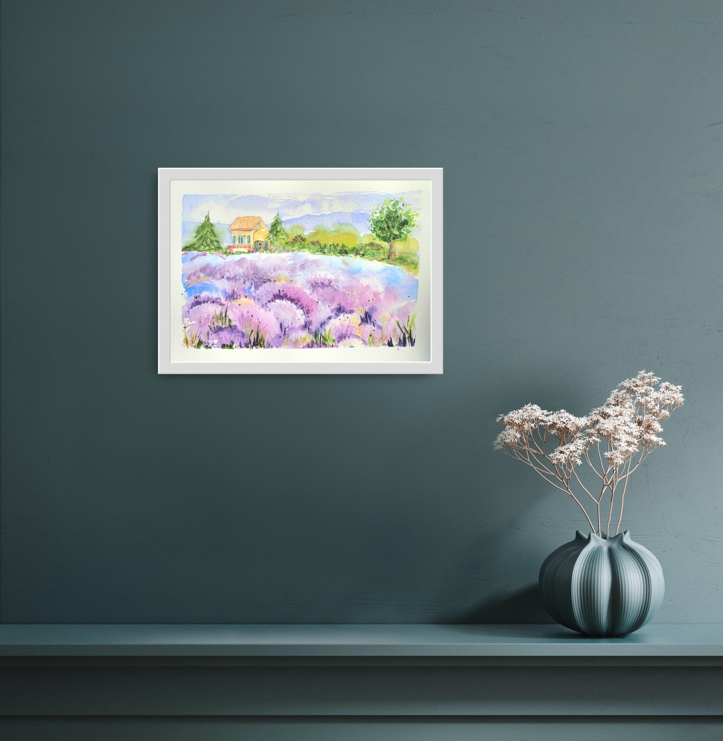 Watercolor ´Lavender dreams´ 15x20 cm