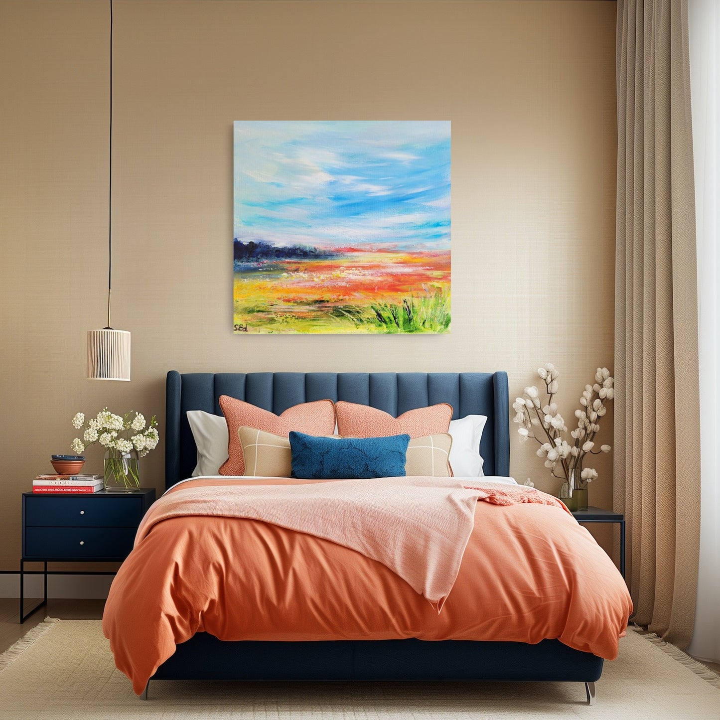 ´Poppy field´, 30x30 cm