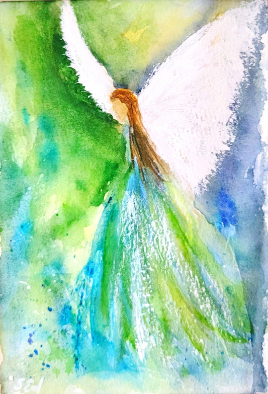 Aquarell Engel der Zuversicht 18x13cm