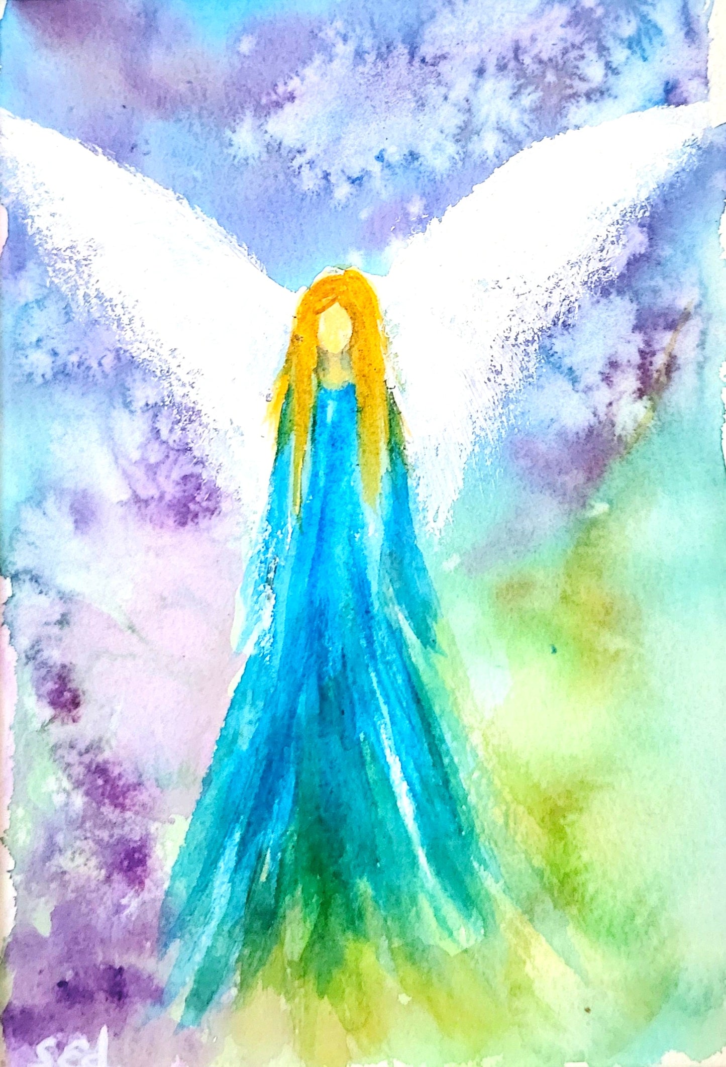 Aquarell Engel des Lichts