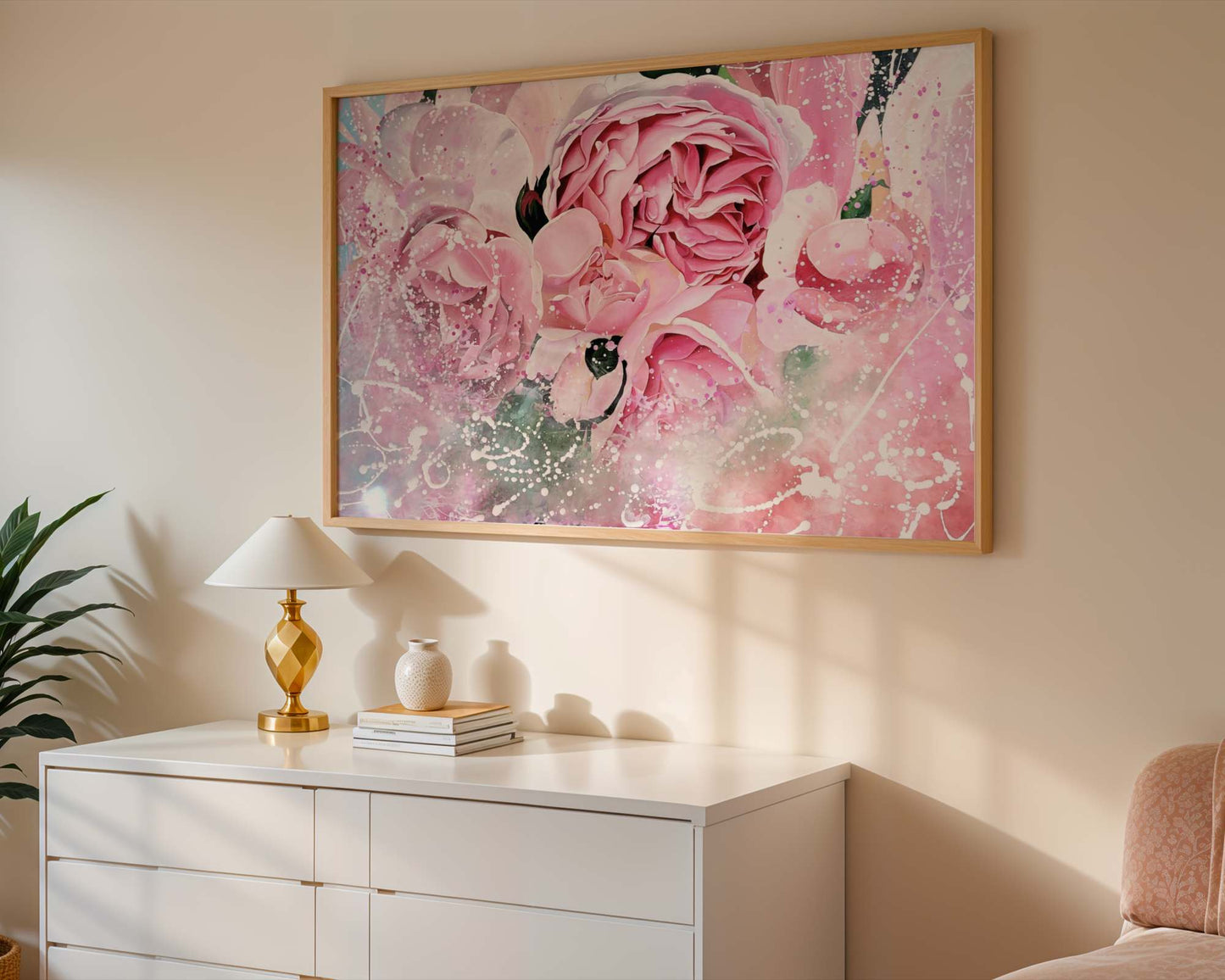Climbing rose abundance II,  80x120 cm