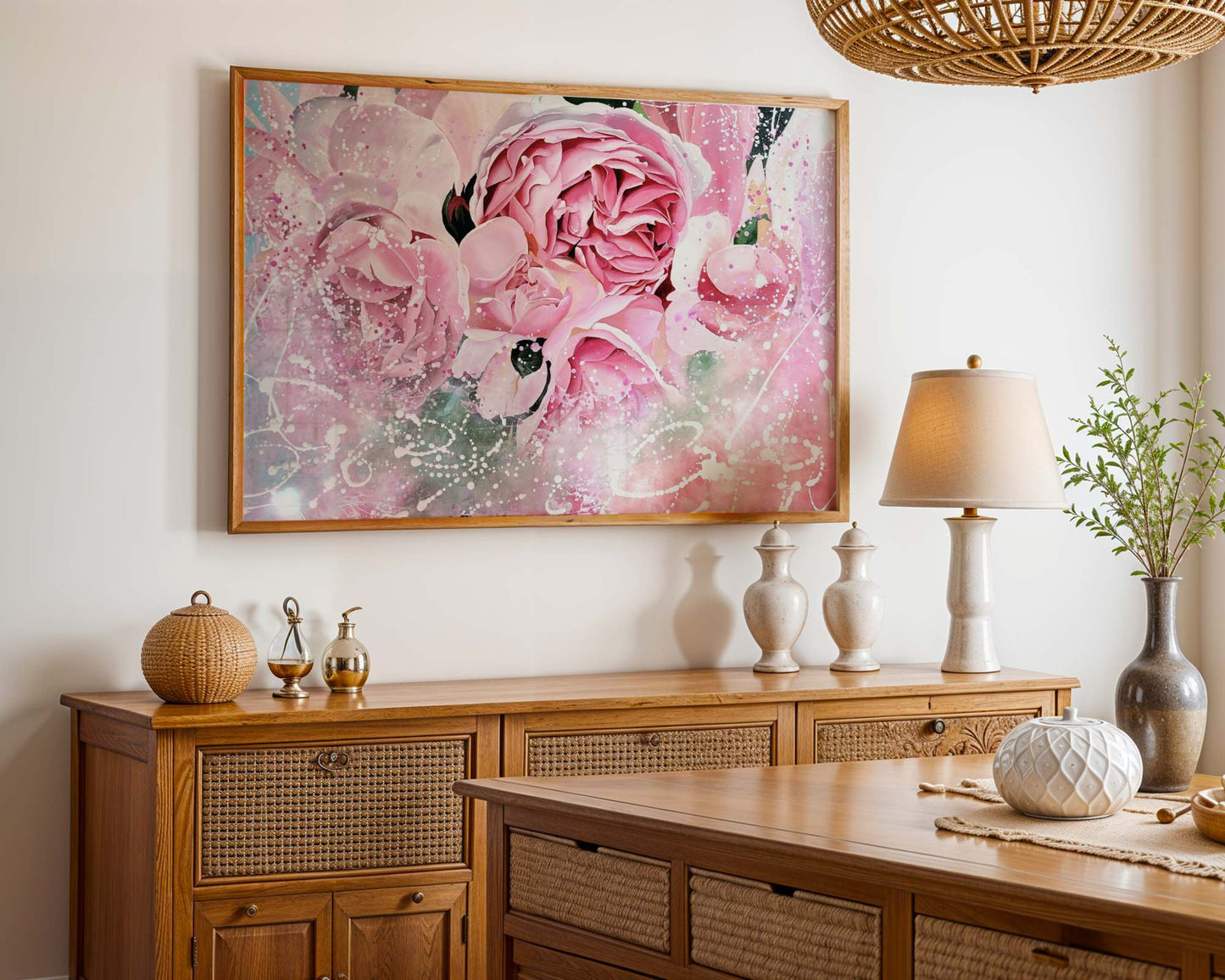 Climbing rose abundance II,  80x120 cm