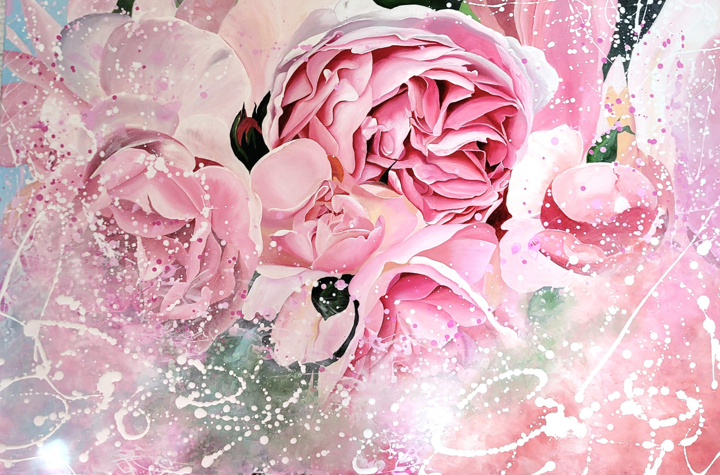 Climbing rose abundance II,  80x120 cm