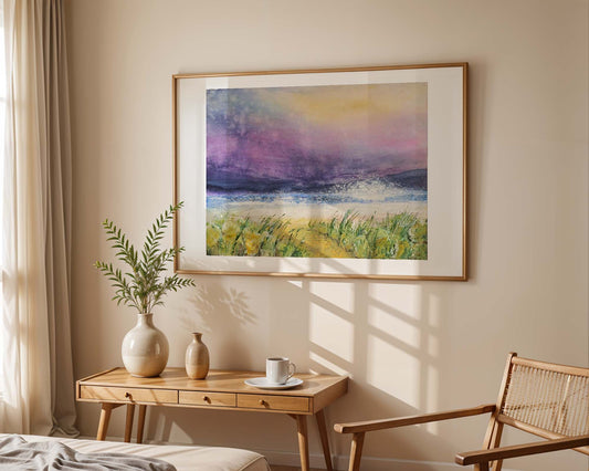 Watercolor ´Finally at the sea´, 30x40cm