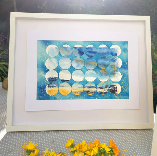 ´24 Circles´, 27x38cm (approx. 10.6 × 15.0 inches)