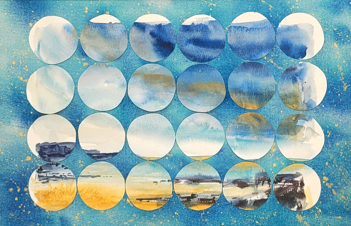 ´24 Circles´, 27x38cm (approx. 10.6 × 15.0 inches)